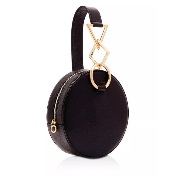 Tara Zadeh Azar Leather Clutch Black Handbag Retail $570 - Picture 2 of 8